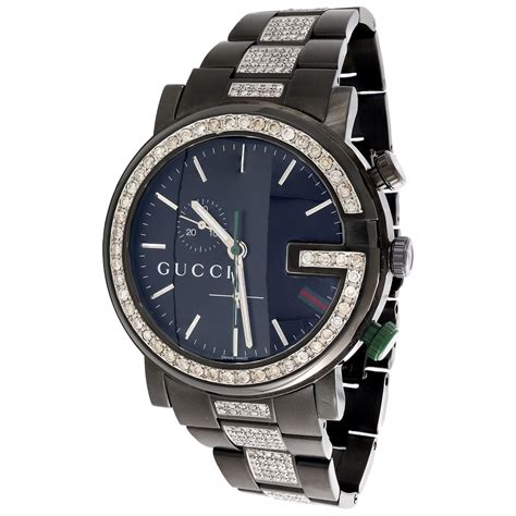 gucci mens watches uk|men's black diamond gucci watch.